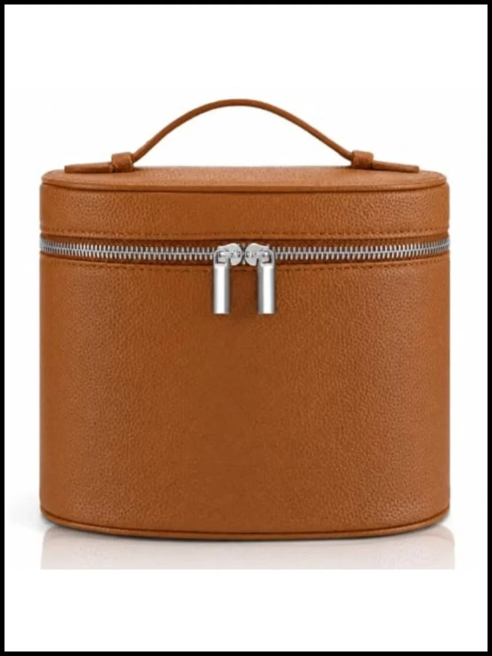 PU Leather Makeup Bag with Removable Divider Travel Toiletry Organizer